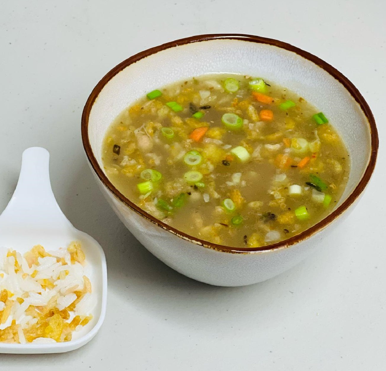 Crackling rice soup